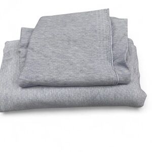Soft Gray and Light Blue cotton knit fabric bundle